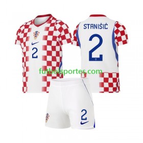 Camiseta Croacia Josip Stanisic 2 Niño Primera Equipación Copa Mundo 2026